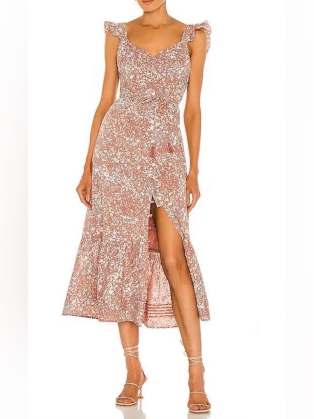 CLEOBELLA Sophia Midi Dress in Marled Print S